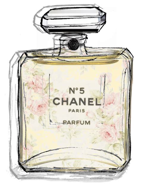 chanel perfume bottle drawing.